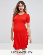 Asos Maternity Ultimate Mini Tea Dress - Red