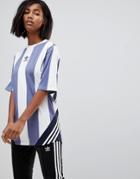 Adidas Originals Nova Goalie T-shirt In Blue And White - Blue
