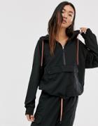 Monki Two-piece Anorak In Dark Gray