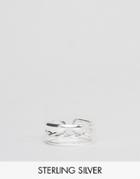 Regal Rose Sterling Silver Brooke Three Band Silver Braid Ring - Silver