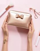 Ted Baker Bow Triangle Makeup Bag - Gold