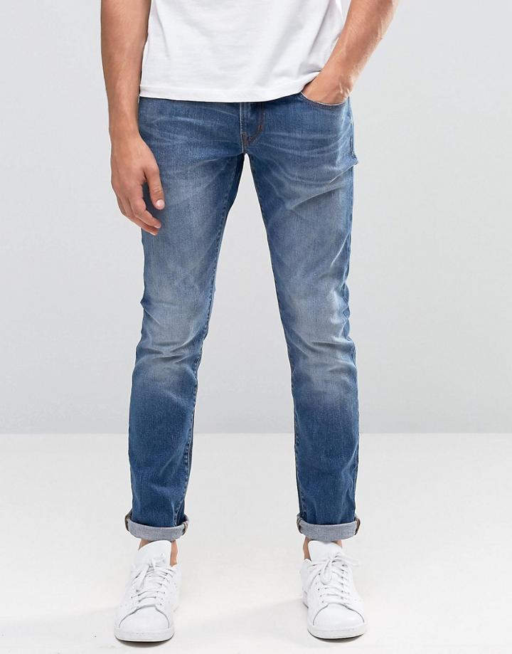 Esprit Skinny Fit Jeans In Vintage Wash - Blue