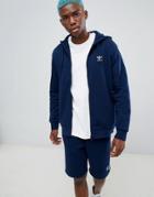 Adidas Originals Trefoil Hoodie In Navy Dn6013 - Navy