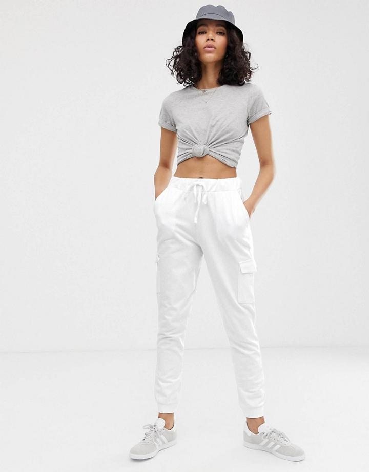 Asos Design Utility Jogger - White