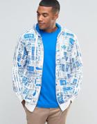 Adidas Originals Graphic Logo Zip Hoodie In Blue Az1101 - Blue
