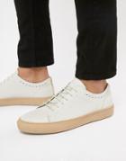 Ted Baker Uurll Leather Sneakers In White - White