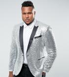 Asos Plus Skinny All Over Sequin Blazer - Silver
