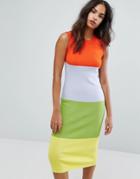 Warehouse Color Block Sleeveless Dress - Multi