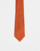 Asos Design Tie In Tobacco-brown