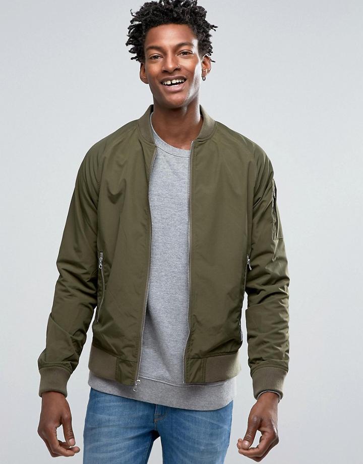 Penfield Bomber Jacket Showerproof In Green - Green
