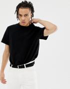 Weekday Bob Structure T-shirt In Black - Black