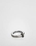 Icon Brand Nail Ring In Burnished Silver - Silver