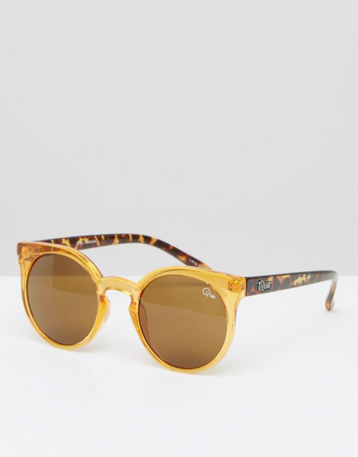 Quay Australia Round Sunglasses - Brown