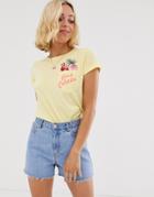 Brave Soul Pina Colada T Shirt In Yellow - Yellow