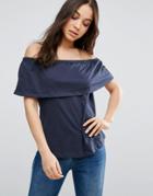 Vila Bardot T-shirt - Blue