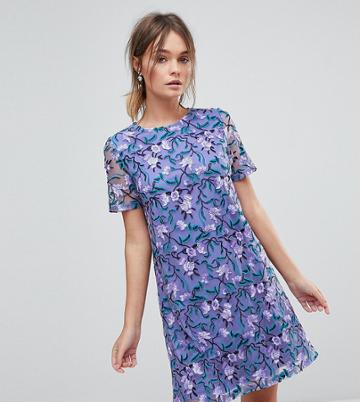 Dolly & Delicious Allover Embroidered Aline Shift Dress - Multi