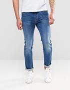 Firetrap Slim Fit Jean With Button Fastening Fly - Blue