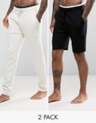 Asos Loungewear Double Waistband Jogger/short 2 Pack - Multi