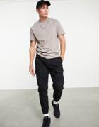 Asos Design T-shirt With Crew Neck In Light Brown - Brown