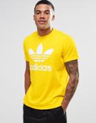 Adidas Originals Trefoil T-shirt Ay7707 - Yellow
