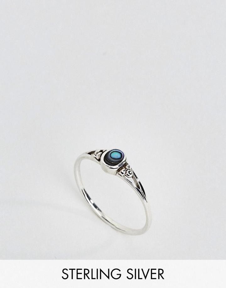 Kinglsey Ryan Sterling Silver Abalone Shell Ring - Silver