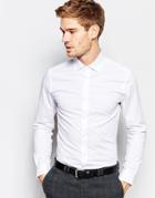 Selected Homme Shirt With Stretch In Skinny Fit - White