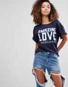 Love Moschino Amazing Love T-shirt - Navy