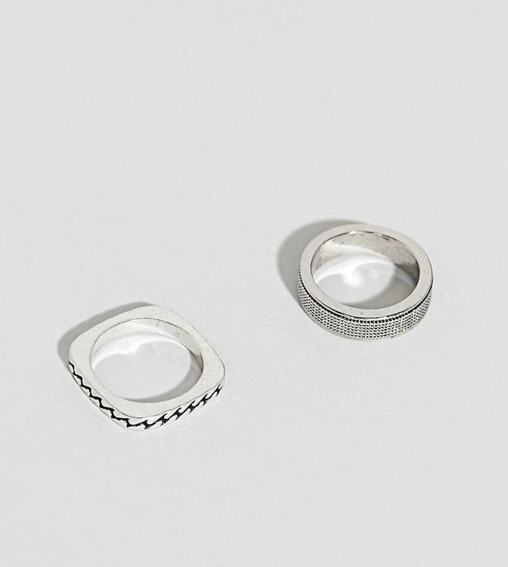 Uncommon Souls Chain Ring Pack - Silver