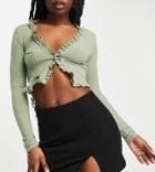 Asyou Column Mini Skirt With Slit In Black