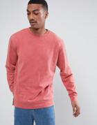Weekday Steve Washed Sweatshirt - Pink