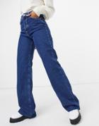Mango Ultimate Straight 90s Jeans In Blue-blues