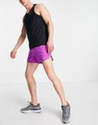 Nike Running Stride Dri-fit 5 Inch Shorts In Purple