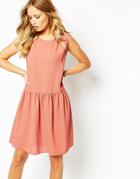 Boss Orange Drop Waist Apiumi Dress In Pink - Medium Pink 665
