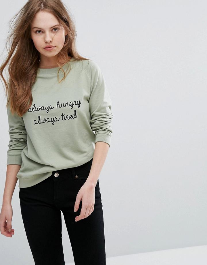 Heartbreak Eat And Sleep Sweatshirt - Green