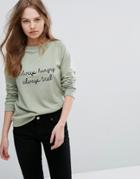 Heartbreak Eat And Sleep Sweatshirt - Green