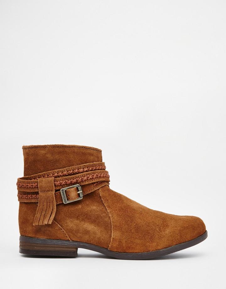 Minnetonka Dixon Boots - Dusty Brown Suede