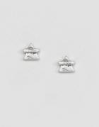 Asos Mini Triangle Stud Earrings - Silver