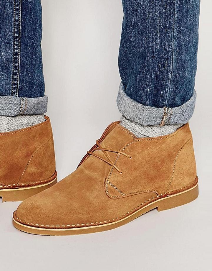 Selected Homme Royce Suede Desert Boots - Navy