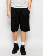 Asos Drop Crotch Shorts In Black - Black