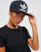 Adidas Originals Trefoil Logo Snapback Trucker Cap - Black