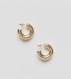 Asos Gold Plated Hoop Earrings - Gold
