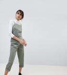 Reclaimed Vintage Inspired Utility Jumpsuit With Square Neck And Open Back - Green