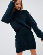 Asos White Knitted Two-piece Skirt-multi