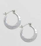 Kingsley Ryan Sterling Silver Crescent Hoop Earrings - Silver