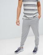 Asos Design Slim Sweatpants In Gray Marl