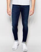 Blend Flurry Extreme Super Skinny Jeans In Dark Blue - Dark Blue
