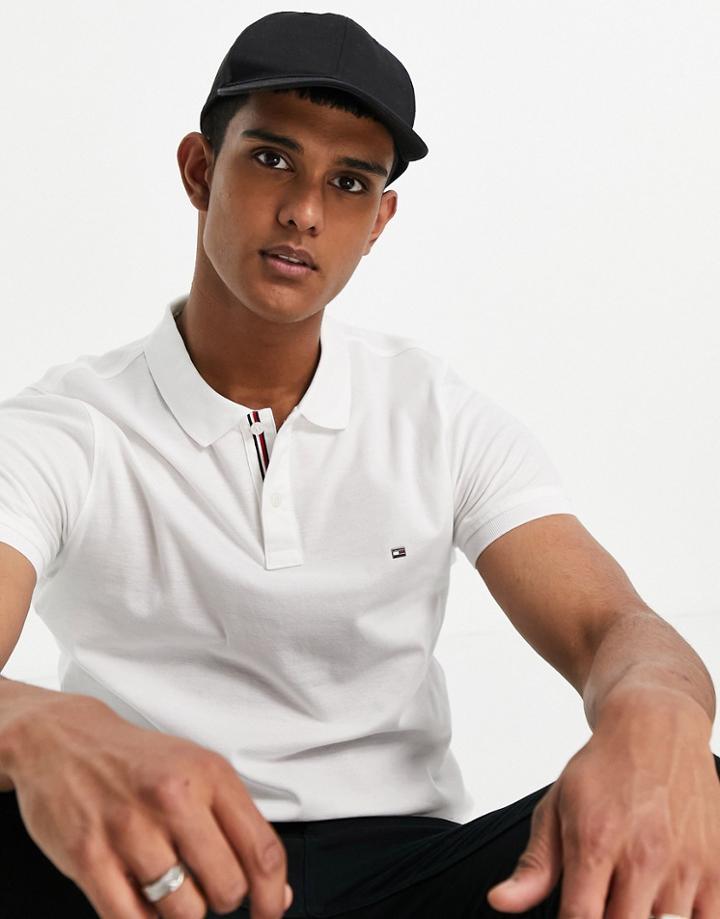 Tommy Hilfiger Luxury Stretch Slim Polo Shirt-white