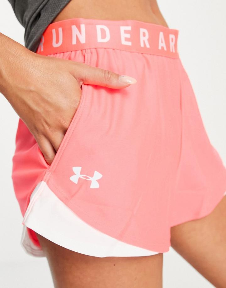 Under Armour Play Up 3.0 Shorts In Pink