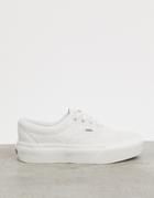 Vans Era Platform Animal Emboss Sneakers In White