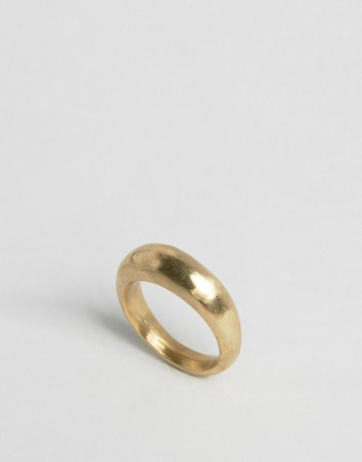 Made Hammered Classic Ring - Brass